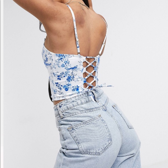 ASOS Jordyn Floral Corset With Boning - Picture 4 of 5